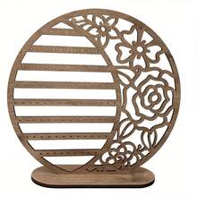 2D Flat Wooden Earring Storage Rack, Column Board Display Stand, Jewelry Rack Suitable For Selling Necklaces And Earrings, Arch Design, No Electricity Required - Multicolor 1 - View 3