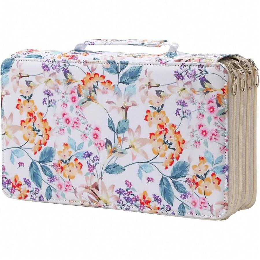 Pencil Cases Designed With A Variety Of Fun Patterns (Bees, Jungle Animals, Flowers, Etc.) - 120/200/252/300/480 Compartments, With Multiple Zippered Compartments, Can Organize Various Pens And Stationery Accessories, Portable And Lightweight Design. - 莉莉 300 老虎機 - 查看 1