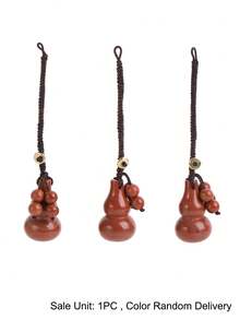 1pc Natural Stone Gourd Charm Keychain Crystal Tiger Eye Pendant DIY Braided Cord Car Hanging Bag Decoration Calabash Ornament H903 - Pendant - View 10