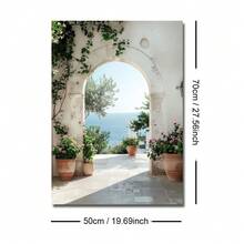 1/2件組 有框/無框 義大利阿瑪菲海岸村莊帆布海報 夏季地中海旅遊風景牆面藝術印畫 海灘屋美學裝飾畫 適用於走廊、公寓、客廳、臥室、現代家居裝飾 - A - 查看 15