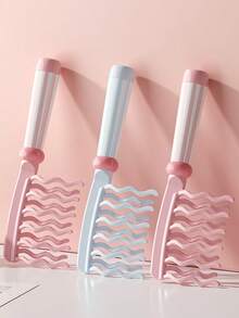 Double Row Wavy Tooth Curling Comb With Handle, Scalp Massage Brush, Volumizing Comb, Salon-Grade Anti-Static Curling Styling Comb - A - View 3