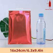 50/100個可重複密封鋁箔袋，啞光彩色紅色Mylar袋，附平面拉鍊鎖，適用於食品儲存袋、糖果餅乾零食、口紅、珠飾、零售包裝、情人節節日婚禮派對禮品用品 - 彩色 - 查看 70