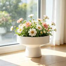 Modern Minimalist Black Planter, Wide Shallow Base With High Leg Design Plant Container, Succulent Plant Pot With Stand, Modern Wide Shallow High Leg Base Plant Container, Elevated Design For Better Air Circulation - A - View 6
