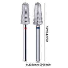 5 en 1 Broca de carburo de tungsteno para uñas con rotación dual Volcán/Tornado Cortadores de fresado para eliminación rápida de acrílico y gel duro Herramientas de manicura - Plateado - Ver 4