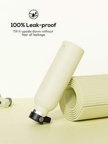 Meoky 26oz/750ml 真空保溫不鏽鋼水壺，大容量旅行水瓶，附便攜手提蓋，冷熱飲品保溫，適用於登山、露營、戶外運動與日常使用 - 米白色 - 查看 6