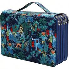 Pencil Cases Designed With A Variety Of Fun Patterns (Bees, Jungle Animals, Flowers, Etc.) - 120/200/252/300/480 Compartments, With Multiple Zippered Compartments, Can Organize Various Pens And Stationery Accessories, Portable And Lightweight Design. - 猴子 252 老虎機 - 查看 1