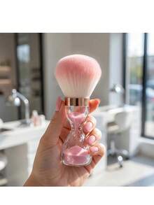 Nail Dust Cleaning Brush With Built-In Powder Holder, Soft Bristle Nail Brush For Acrylic And Gel Nails, Stylish Transparent Handle Manicure Brush, Portable Nail Art Tool For Salon And Home Use - 彩色 - 查看 7