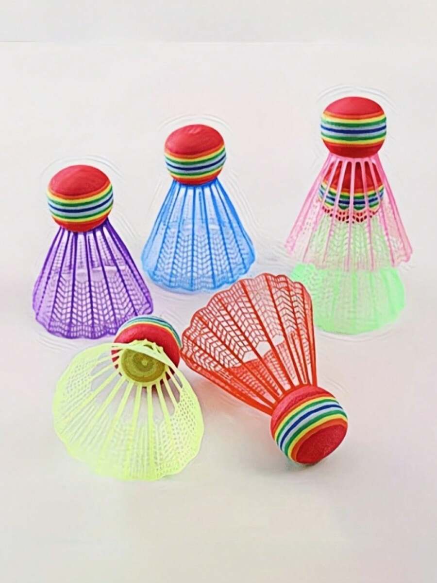 2pcs/6pcs/12pcs Badminton Shuttlecocks, Durable PA Silk, Lightweight And Easy To Track, Suitable For Outdoor And Indoor Sports, Complete Badminton Set - Multicolor - View 1