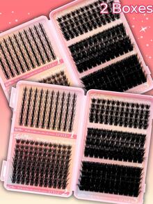 MOOD 02-Sunset-Lashbook Eyelash Book, C-D Curl, Large Capacity, Highest Quality Lowest Price, New DIY False Eyelashes, Fluffy And Soft, 3D Faux Mink Eyelashes, Makeup, Eyelash Extensions, Short Eyelashes, DIY Lightweight Eyelashes - View 11