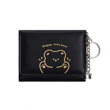 Bear Keychain INS Korean Style Minimalist Fashion Women's Trifold Wallet Card Holder Student Large Capacity - Multicolor - View 8
