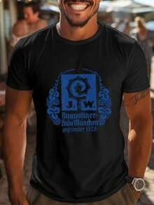 Men T-Shirts - 黑色 - 查看 1