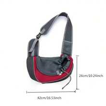 Lightweight Pet Sling Carrier, Breathable MeshCrossbody Bag For Small Dogs Cats, Portable Hands-Free Travel Tote With Adjustable Strap For Daily Walks,Trips & Outdoor Activities - Multicolor - View 4