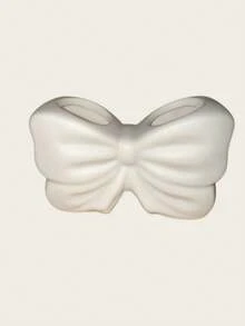 1pc Cute Bow-Shaped Toothbrush Holder, White & Pink Toothpaste Storage Rack, Bathroom Storage Shelf, Vanity Countertop Organizer, Home Bathroom Decor Accessory - Multicolor - View 11