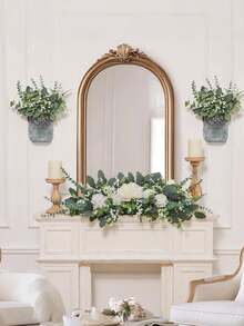 Ramas de hojas de eucalipto artificiales, follaje artificial, flores artificiales, adecuadas para ramos de boda, accesorios de coronas, arreglos florales, decoración del hogar, decoración del dormitorio, adornos del hogar, decoración del jardín - Multicolor - Ver 8