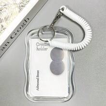 4pcs/1pc Transparent Card Holder Card Student Metro Campus Work ID Card INS Meal Card ID Card Protective Cover (Random Style) - Multicolor - View 5