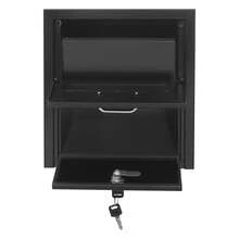Post Mount Mailbox, Heavy Duty Lockable Mail Box, Metal Parcel Drop Box For House Outside - AS SHOWN - View 7