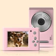 1080P Digital Camera - CCD Camera, 16x Zoom, Auto Focus, Photo And Video, 24 Fun Filters, Equipped With 700mAh Battery, MP3 And Game Functions, Multi-Language Support, Retro Style - Perfect Holiday Gift For Friends And Travelers - Camera + Data Cable - View 14