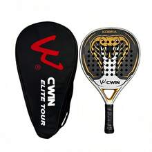 CWIN KOBRA 24K Carbon Fiber Padel Racket, Pro-Level Paddle With High-Density Core, 365g Lightweight Tournament Racket With Protective Carry Bag For Advanced & Professional Players - Multicolor - View 9