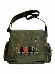 Bolso bandolera versátil para mujer, bolso de hombro de moda para todas las estaciones - Verde militar - Ver 1