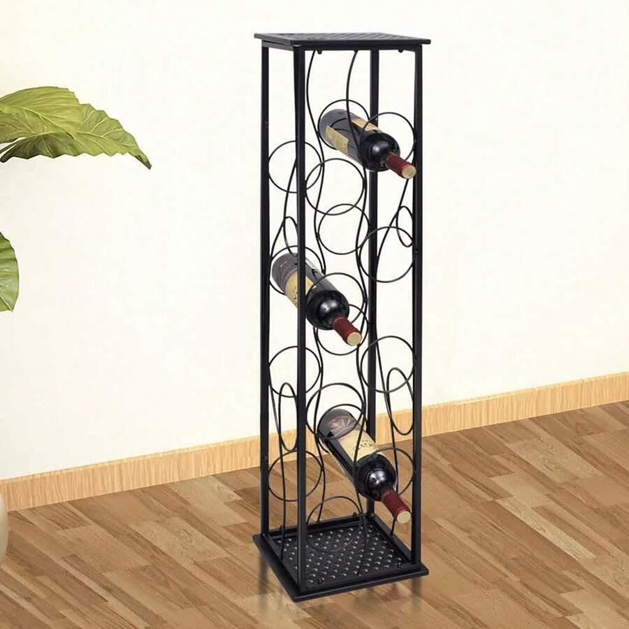 vidaXL Weinregal 8 Flaschen Metall Flaschenregal Flaschenständer Weinschrank - Übersicht 1