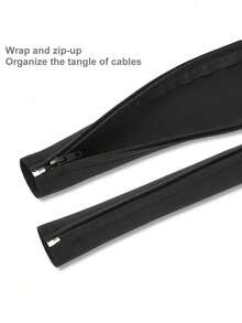1/2/4pcs Zipper Cable Management Sleeve, Cable Organizer System For TV, Computer, Office, Home Entertainment, Flexible Cable Wrap Hiding System - A - View 11