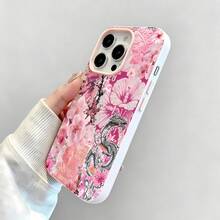 Las fundas para teléfono con diseño de dragón rosa y flores de cerezo son compatibles con , Apple, VIVO, OPPO, , Transsion, ,  y Honor. Fabricadas en silicona TPU, ofrecen protección contra golpes y caídas. - Rosa - Ver 4
