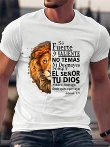Camiseta con Versículo Bíblico Cristiano en Español - Blanco - Ver 1