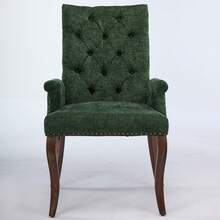 69 Cm Dining Chairs In Chenille For Kitchen And Dining Room - 橄欖綠 - 查看 2