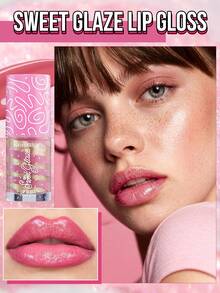 MISSLYN 1 pièce Brillant à lèvres Sweet Glaze, hybride de teinture à lèvres hydratante et de baume, couleur à lèvres brillante légère et non collante avec un fini brillant doux, soin des lèvres hydratant pour un usage quotidien, maquillage des lèvres au parfum sucré pour des looks de fête et d'école glamour doux - #83 - Voir 6