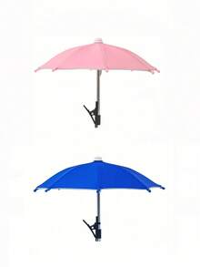 1/2pcs Mini Portable Sunshade Umbrella With Universal Clip Holder, Outdoor Sun Protection For Phones, Kindle, Navigation Devices, Anti-Glare Phone Screen Cover, Rain & Sun Proof, Essential For Travel - Multicolor - View 37