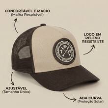 Texas Wind Country Trucker Cap With Curved Brim And Mesh Detail - 米棕色 - 查看 5