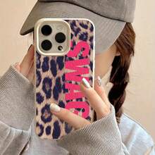 Y2K "#SWAG" 白色波點極簡印花黑色亮面手機殼，適用於 iPhone 11 13 Pro Max 15 17 17 Pro Max 及 Galaxy S24 Ultra S26 Ultra，口號設計，適合千禧世代、生日與日常使用 - 彩色 - 查看 4