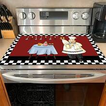 1pc Home Decor Chef Pattern Printed Dish Drying Mat, Absorbent Countertop Mat For Espresso Machine, Sink Drain Mat, Kitchen And Bathroom Supplies - Multicolor - View 4