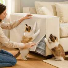 Self-Adhesive Cat Scratching Mat, 1 Roll Couch Protector From Cat Claws For DIY Sofa, Wall, Doors, Cut Anti Cat Scratch Pad Carpet Mat, Pet Supplies - 40*200CM - View 7