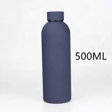 1pc 500ml/16.9oz Insulated Water Bottle With Small Mouth And Shaped Design, High-Grade Outdoor Frosted Sports Flask With Large Capacity For Hiking And Climbing Back To School - Multicolor - View 20