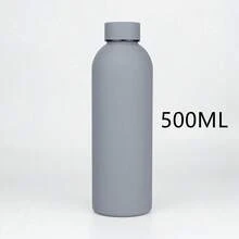 17/25oz500/750ml Stainless Steel American Style Narrow Mouth Cup, Portable Vacuum Insulated Water Bottle, Outdoor Sports Frosted Sports Flask With Large Capacity - Multicolor - View 14