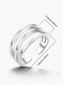 1pc Minimalist Toe Ring, Made Of 925 Sterling Silver, Elegant Jewelry Gift For Women - Smooth Three-layer Toe Ring - View 8