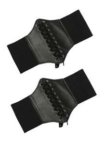 1pc/2pcs Women Figure Flattering Slim Wide Waist Corset Belt For Dresses,Halloween - Tie Waist - View 14