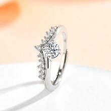 1 pieza Anillo versátil de diseño de nicho, anillo de trébol abierto hueco de alta gama - anillo de corona - Ver 4