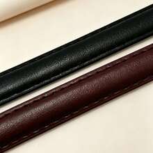 Ins Style Minimalist Versatile Women's Thin Waist Belt, Matte Gold Oval Buckle PU Leather Decorative Belt, Multi-Adjustable Waist Cincher, Black And Brown Colors, Suitable For Jeans, Dresses And Suits, Daily Commute, Date, Light Business Occasions, Korean Vintage Texture, Clean Lines Highlighting Waistline, Essential Exquisite Accessory For Outfit - Multicolor - View 4