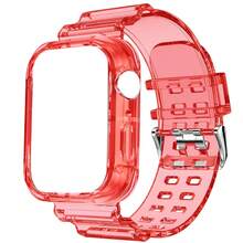 BEIMUSON 適用於 糖果色透明錶帶 + 錶殼 49mm 46mm 45mm 44mm 42mm 41mm 40mm 38mm，透明水晶運動錶帶附保護緩衝錶殼，相容於 Series 11/10/9/8/7/6/5/4/3/2/1 SE Ultra - 彩色 - 查看 17