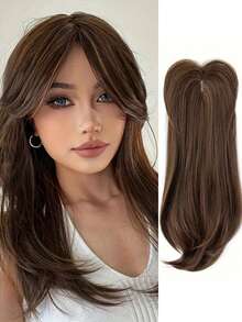 Synthetic False Bangs Clip-In Bangs Extension Natural Neat Fake Fringe Topper Hairpiece Invisible Clourse Hairpieces,Top Hairpiece & Toppers - 彩色 - 查看 14
