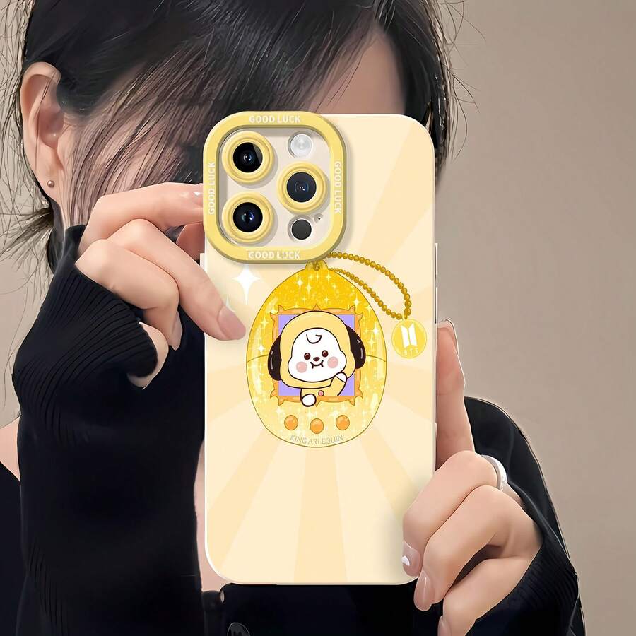 Funda para móvil con un adorable estampado de cachorros, compatible con Samsung, Apple, VIVO, OPPO, y Honor. Fabricada en TPU, ofrece protección contra golpes y caídas. Un regalo perfecto para amigos y familiares. - Blanco - Ver 1