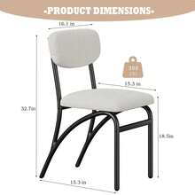 Chaises de cuisine - Beige - Voir 4