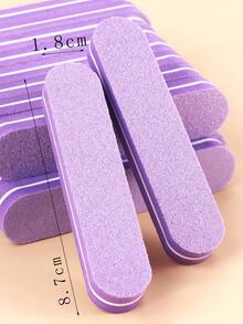 20 Piece Purple Nail File Set, Matte Cushioned Nail Art Sponge Tool, Portable Nail File For Hand And Foot Care Beginners, Easy To Operate Nail Tools - Multicolor - View 4