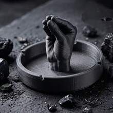1pc Creative 3D Printed Funny Gesture Ashtray, Desktop And Office Decor Item - A - View 4