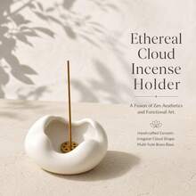 Minimalist Asymmetric Cloud Ceramic Incense Burner | Modern Line Incense Holder - Cloud-shaped Incense Holder - View 8