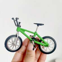 1件迷你逼真自行車模型裝飾品，迷你合金自行車玩具，手指自行車玩具，創意手指騎行單車，完美節日禮物 - 彩色 - 查看 12