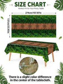 3 chiếc khăn trải bàn chủ đề khủng long rừng, phù hợp cho tiệc khủng long rừng, tiệc mừng em bé, dã ngoại, cắm trại, kích thước 105 X 54 inch - Khăn trải bàn chủ đề rừng rậm - Xem 4