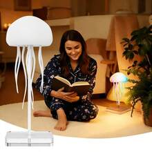 Jellyfish Night Light RGB Ambient Light, USB Rechargeable Bedside Lamp, Gradient Color Changing, Dynamic Tentacle Jellyfish Aquarium Atmosphere Light, LED Room Decor Light, Christmas Birthday Gift, Suitable For Girls And Boys - 1PC - View 10
